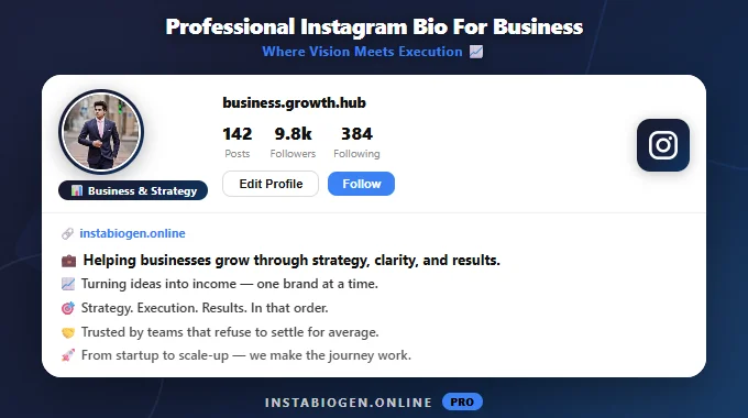 Professional Instagram Bio — 200+ Smart, Polished & Career-Ready Bios